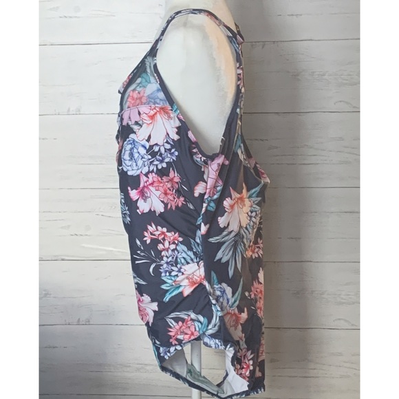 NWOT Emerald Bay blue floral swimsuit Sz 24 - Picture 6 of 8